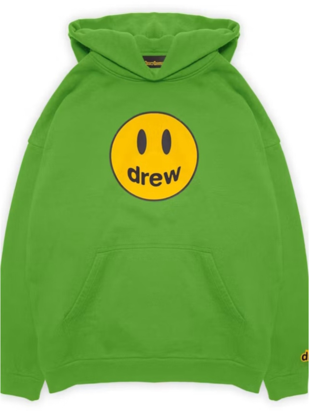 Drew House Mascot Hoodie Bright Lime Green Smiley Face Justin Bieber Size Medium